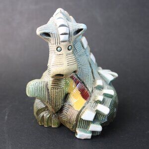 Artesania Rinconada Dragon Art Pottery Uruguay Folk Art Handcarved Handpainted